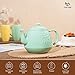 Toptier Leaf Teapot, Porcelain Tea Pot with Infuser and Lid, Blooming & Loose Leaf Ceramic Teapot, 37 Ounce, Light Green