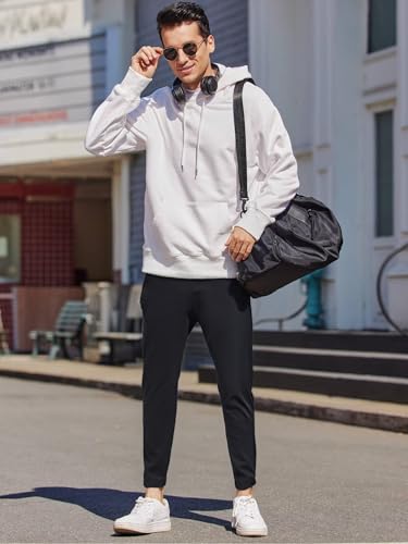 High Waist Workout Leggings for Men, Comfortable Athletic Yoga Pants, Stretchable Gym and Running Tights (Black, XXL)4