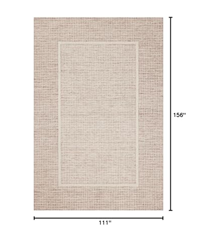 Image of Loloi Chris Loves Julia Briggs Blush /Ivory 9'-3 inch x 13' Area Rug | BRG-01 Approx. 9x13 Pink Living room Dining room Bedroom, Minimalist, Muted, Hand-Tufted, Area Rug