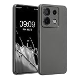 kwmobile Custodia Compatibile con Xiaomi Redmi Note 13 Pro 5G / Poco X6 5G Cover - Protezione Back Case Morbida - Silicone TPU Effetto Metallizzato grigio metallizzato