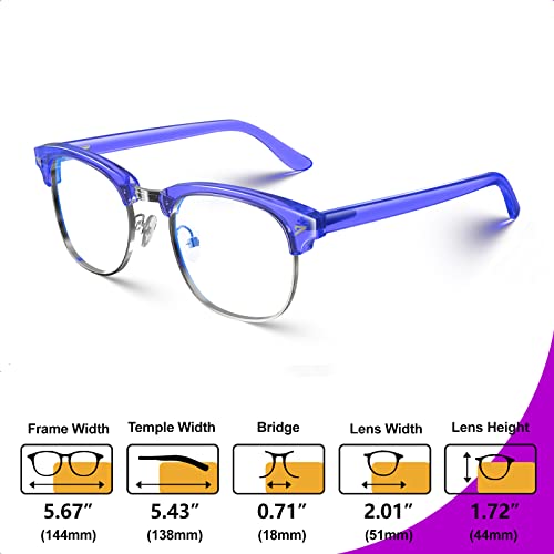 Image of VISOONE Lightweight Blue Light Blocking Glasses Square with Anti Computer Glare for Gaming Men and Women MONTANA