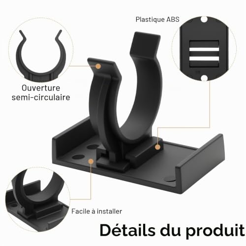 20 Pcs Fixation Plinthe Cuisine, Attache Clip Plinthe Cuisine Fixations Clips de Plinthes de Cuisines Armoires, Support de Clip de Fixation Pied Meuble 24 - 28 mm, avec 40 Vis – vue 3