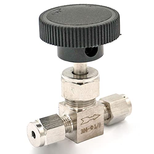 Vanne à pointeau inox 304 de 1/8" pour arrêt de débit d'air 6.4 Mpa