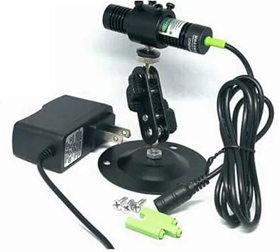 532ML-30 Green Line Positioning 532nm Focus Laser Diode Module with 5V Adapter Adjustable Holder 18 * 75