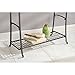 mDesign Large Standing Metal Bathroom Towel Holder Stand with Shelf - 3-Tier Towel Rack Stand for Hanging Bath, Hand, Fingertip Towels - Towel Stand for Bathroom - Hyde Collection - Bronze/Warm Brown