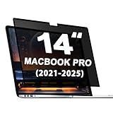 Phimoos Vakuumadsorption Blickschutzfilter Für MacBook Pro 14 Zoll (2021-2025, M1/M2/M3/M4/Pro/Max), Einfache Anbringung, HD-Klarheit, Wiederverwendbar Anti Blaulicht Blendschutz Blickschutzfolie