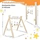 Spielbogen Baby Holz für Babies, Höhenverstellbarer & Schadstofffreier Baby Gym Holz Spielbogen, Spielzeug Activity für Neugeborene