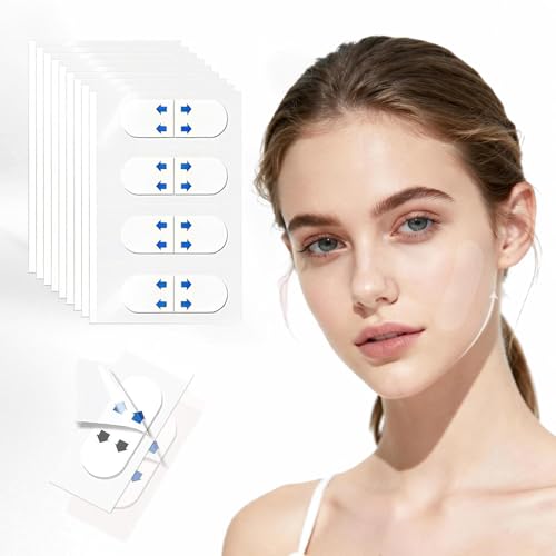 SYNATANA 160PCS Neck Tape Lifting Invisible for Instant Face Lifting, Face Lift Tape Invisible, Wrinkle Tape, Double Chin, Jowls, Eyes & Neck | Waterproof Skin Tape Under Makeup