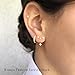 Gold Stud Earrings for Women Trendy, Small Huggie Hoop Cartilage Studs Jacket Stack for Multiple Piercing, Hypoallergenic Cute Fashion Accessories Jewelry Gifts Set