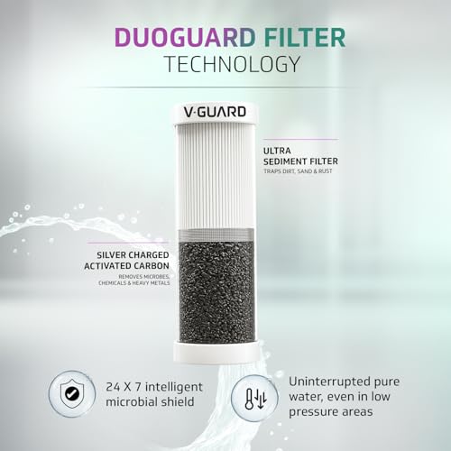 Image of V-Guard Rejive 2X RO+UF Alkaline Water Purifier | No Service Cost for 2 Years: True Unconditional Warranty | 8 Stage | Triple Powered Alkaline Health Charger | 6.5 L