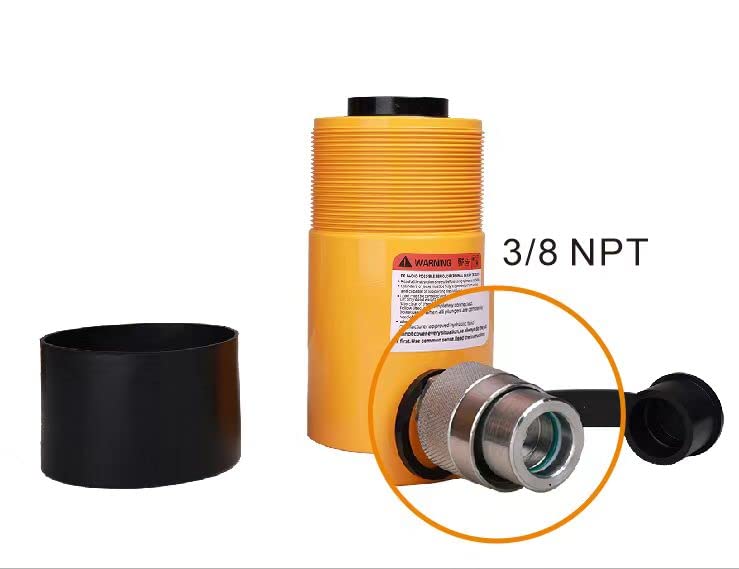 Image of 25T Hydraulic Ram Cylinder 2 inch Stroke Low Profile Hydraulic Porta Power Ram Jack Single Acting Hydraulic Jack Lifting Cylinder Hydraulic Cylinder Jack for Shipbuilding, Bridge, Construction