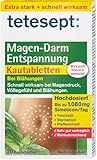 tetesept Magen-Darm Entspannung Kautabletten - mit Kräutergeschmack – Medizinprodukt zur Anwendung bei Blähungen, Völlegefühl & Magendruck - hochdosiert mit Simeticon – 1 x 20 Stück