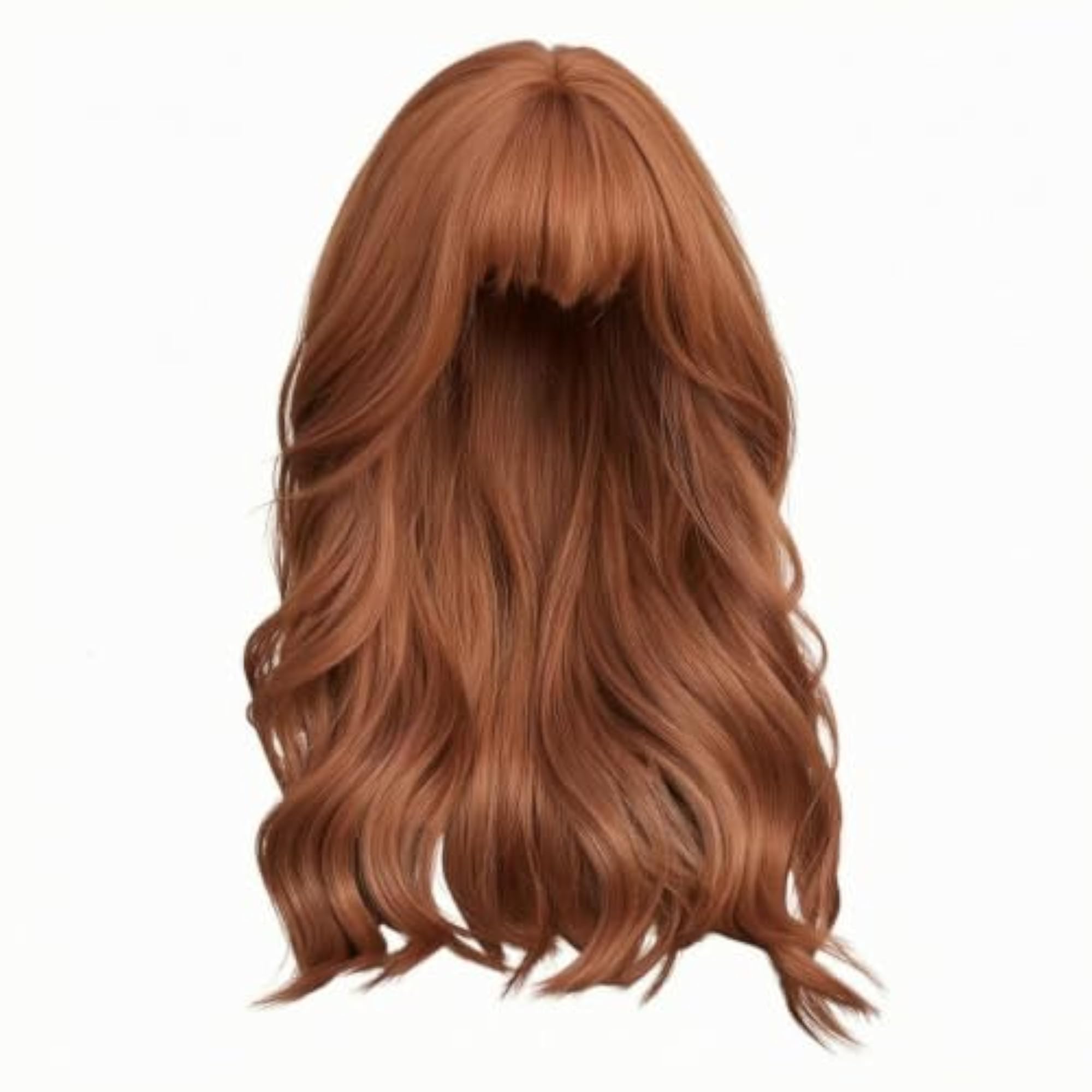 Heat-Resistant Long Wavy Hairpiece, Light Brown
