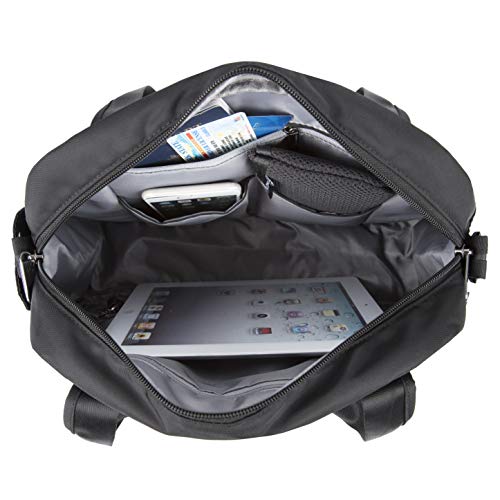 Travelon Anti-Theft Metro Medium Carryall Tote, Black 14.5" X 11" X 4.5" #TOP3
