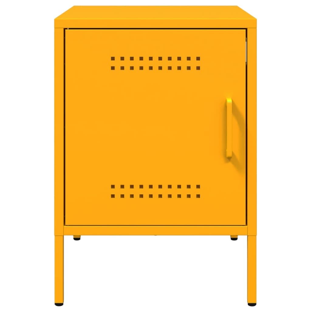 Industrie-Stil Nachttisch mit robustem Stahlgestell, viel Stauraum und multifunktionalem Design für Wohnzimmer, Schlafzimmer und Büro