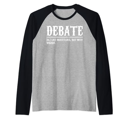 Debate Definition Funny Debate Team Raglan Baseball Tee