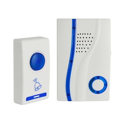 Wireless Doorbell | Remote Control Door Bell with Receiver & Transmitter | 32 Melodies | 100m Range | Easy Installation White