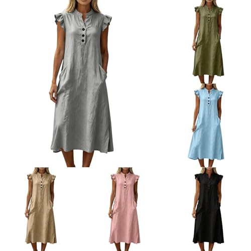 Robe ample casuel couleur unie pour un confort quotidien