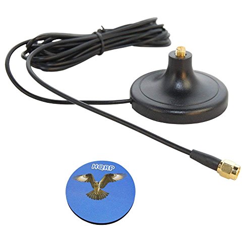 HQRP RP SMA Male to RP-SMA Female RG174 Antenna Socket Base Compatible with D-Link Antenna DPR-1260 / DPG-2100 / DSL-2640B / DSM-G600 / DWL-2100AP / DWL-3200AP + HQRP Coaster