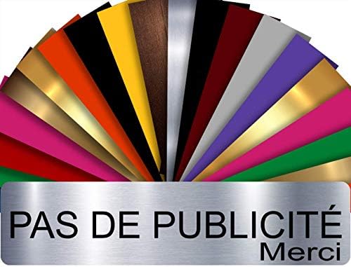 Plaque Boîte Aux Lettres STOP Pas De Publicité Merci - Adhésive Aspect