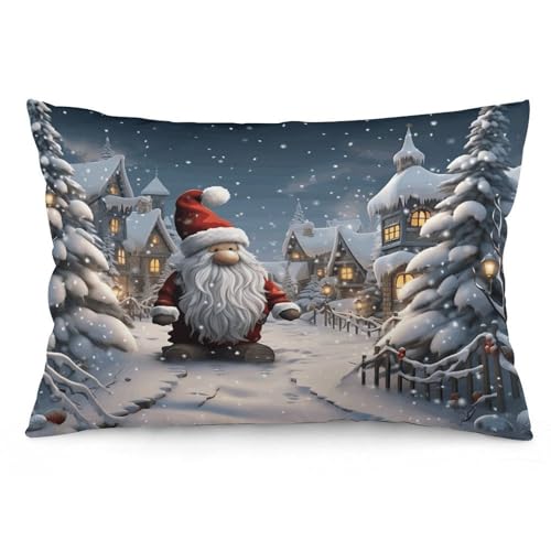 asbwuo Housse de Coussin décorative rectangulaire, Douce, Motif Reine des Neiges, pour canapé, Salon ou lit.