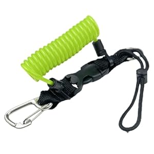 wisoolkic Schnellverschluss Armband mit Metallschnalle und robustem Tauchseil, geeignet für Angeln, Gerätetauchen und andere Outdoor Aktivitäten wie Freitauchen, Hellgrün, 30 x 7.5 cm