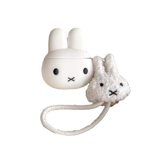 �~�b�t�B�[ �C���z���P�[�X AirPods�P�[�X�J�o�[ �`���[���t�� �G�A�|�b�c�{�b�N�X �y�� �L�Y�h�~ ���� �V���R�� �ی�J�o�[ ���� AirPods2/3��Pro2��Ή� Airpods�ɓK�p �w�b�h�z���ی�P�[�X �����h�~(�z���C�g,Airpo