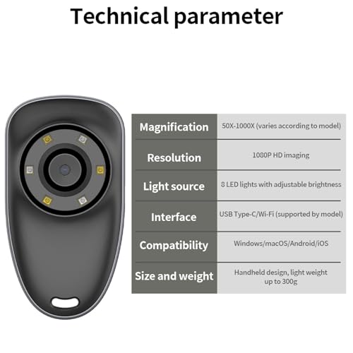 Microscope numérique portable verre loupe lumineuse LED haute clarté - 6