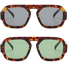 2 Pack(tortoiseshell/Green+tortoise/Light Grey)
