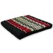 livasia Sitzkissen Stuhlauflage groß, Bodenkissen Indoor/Outdoor, Meditationskissen Yogakissen, Stuhlauflage für Palettenmöbel, Steppkissen für Stuhl und Bank 50x50x6cm (Schwarz/Rot)