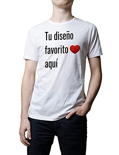 Camiseta Hombre Personalizada con Impresion DTG S-Blanco Cover