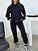 Sweatsuits Women 2 Piece Outfit Hoodie Lounge Sets Oversized Sweatshirt Joggers Sweatpants Set Fall Fashion 2025 Black S