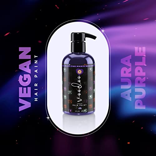 Voodoo Vegan Hair Paint - Aura (Purple) 8 Fl Oz | Vivid, Bright And Intense Semi-Permanent Direct Dye Color With Intermixable Shades To Create More Colors. #TOP2