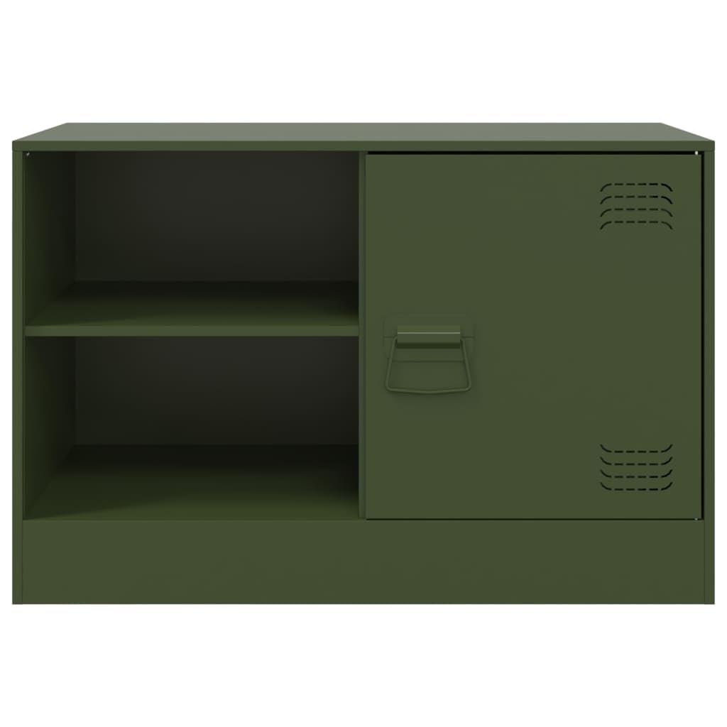 Set di 2 mobili per TV, in acciaio laminato a freddo, colore verde