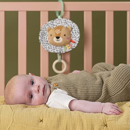 Taf Toys Soothing Musical Pulldown Toy With Multi-Textures & Wooden Teether, Attaches To Crib, Stroller And Car Seat, Develop Baby’s Senses And Cognitive Skills (Harry Musical Lion) #TOP4