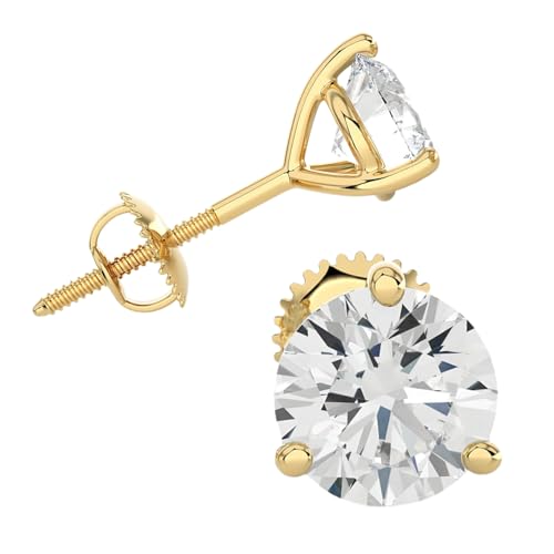 Image of Privosa - Lab Grown Diamond Stud Earrings in 14K Gold