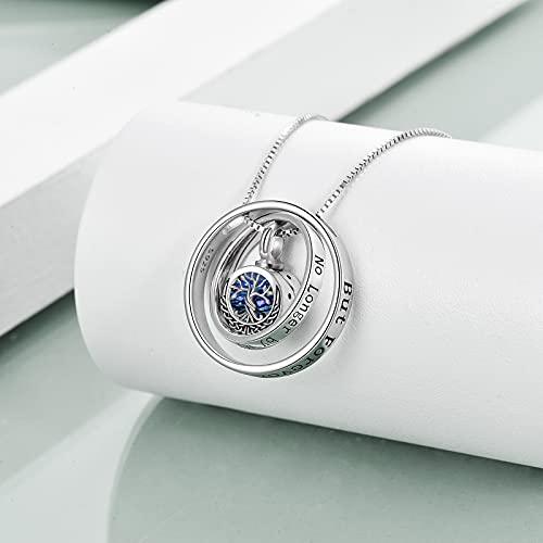 ONEFINITY Tree of Life Urn Necklaces for Ashes 925 Sterling Silver Tree of Life Crystal Cremation Jewelry for Ashes Memory Jewelry for Women Men3