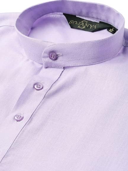 Image of SOJANYA Men's Cotton Regular Fit Short Kurta