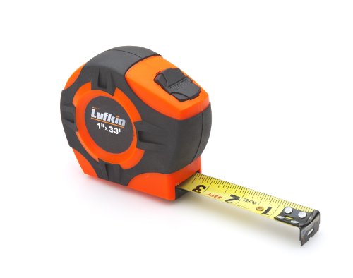 Lufkin PHV1433 Power Return Tape, 1-Inch by 33-Feet, Hi-Viz Orange by Apex Tool Group