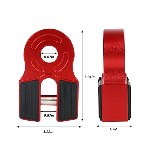 Copgge Universal Winch Hook Shackle Mount Flat Towing Hook Mount Vehicle Recovery Tow Winch Hook With Iron Pin & Rubber Guard 16,000 Lbs. Winch Hook For Tow Haul Truck, Atv Utv Winch Lines Winch Hook #TOP6