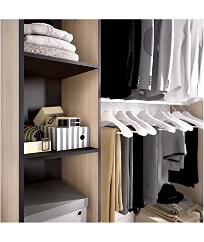 BEFARA-DK Dressing avec Rideaux BASTET - Graphite/Naturel Cover