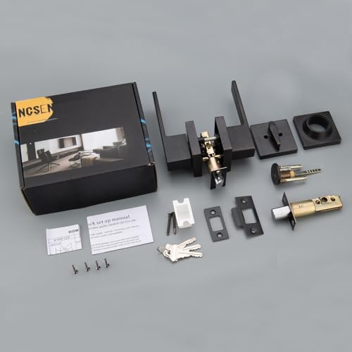 NCSEN Front Door Locksets with Deadbolt, Black Door Handles, Combination Door Lock, Oil Rubbed Bronze Exterior Door Lever… - Image 6