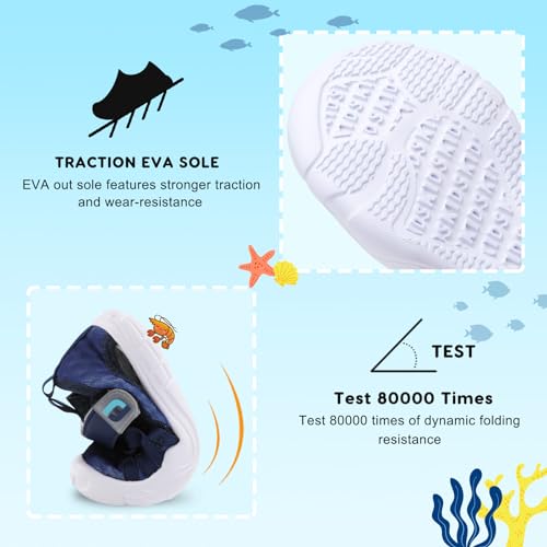 Image of JOINFREE Toddler Boys Girls Water Shoes Breathable Qucik Dry Sport Beach Sandals Lightweight Barefoot Flexible