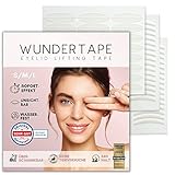 WUNDERTAPE Schlupflider Stripes Schlupflid-Tape Streifen zum Augenlid-Lifting ohne OP! (wasserfest, 24h Halt, double eyelid lifting tapes) Augenlid-Tape (S + M + L)