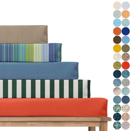 RQPCSC Cojín de Banco Personalizado para Exteriores e Interiores - Impermeable, Alta Resistencia 75D, para Jardín y Patio