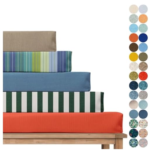 RQPCSC Cojín de Banco Personalizado para Exteriores e Interiores - Impermeable, Alta Resistencia 75D, para Jardín y Patio