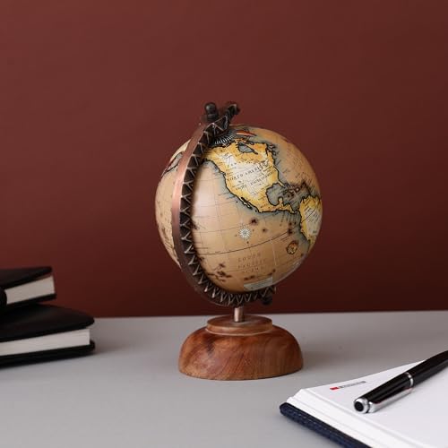 GLOBE DADDY Small Globe 5 inch with Antique Arc and Handemade Base for Home Decor, Office Table, Kids Room Decor, Gifting Item (B0CLQJSB7V) Amazon Price History, Amazon Price Tracker