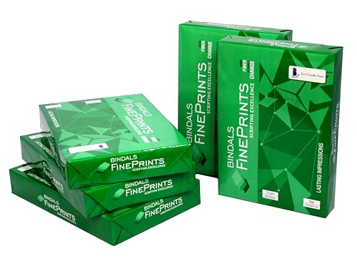 Image of BINDALS White Copier Paper | A4 Size | 70 GSM | 5 Reams & 500 Sheets per ream | Bright Plain Printing Paper | Fine Quality & Eco-friendly