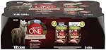 Purina ONE True Instinct Wet Dog Food, coupes classiques au sol et coupes d'appel d'offres dans le pack de variétés de graisse - 368 g x 12 Peut (1 Boîte)