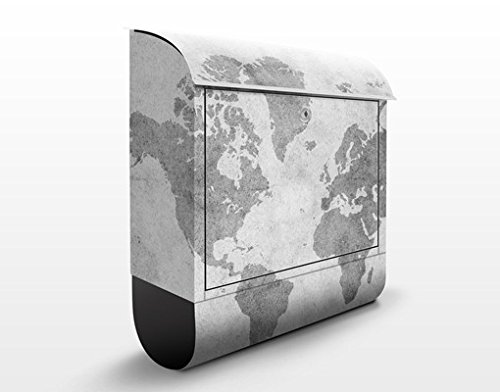 Preisvergleich Produktbild Briefkasten mit Zeitungsrolle Briefkasten Grau 46cm x 39cm